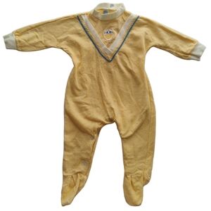 Vintage Carter's Bodysuit V Detail Badge Yellow Dots Size Medium 14-20 lb